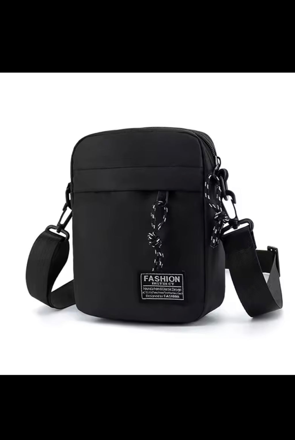 Men's Bag, Available in Single Shoulder or Cross-Body Design, Suitable for Daily Use During School. Made of Nylon Material.