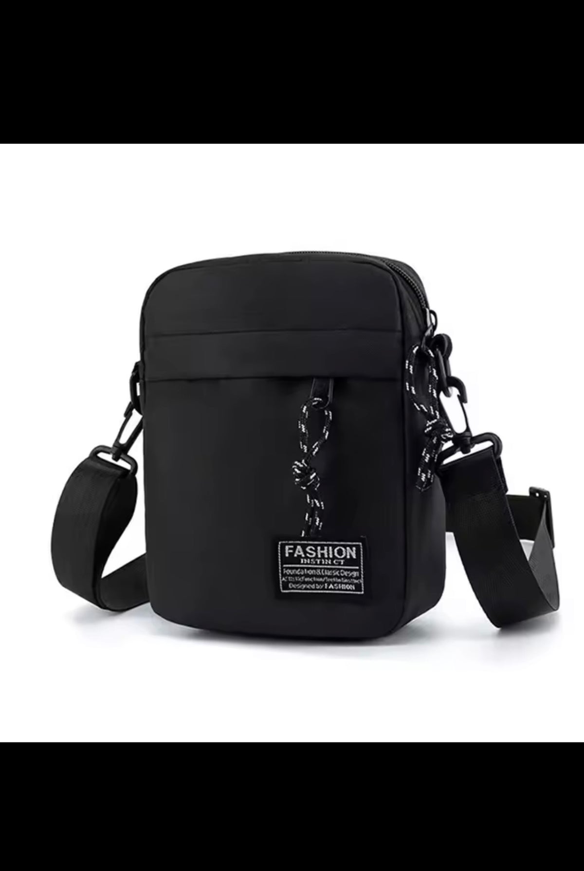 Men's Bag, Available in Single Shoulder or Cross-Body Design, Suitable for Daily Use During School. Made of Nylon Material.