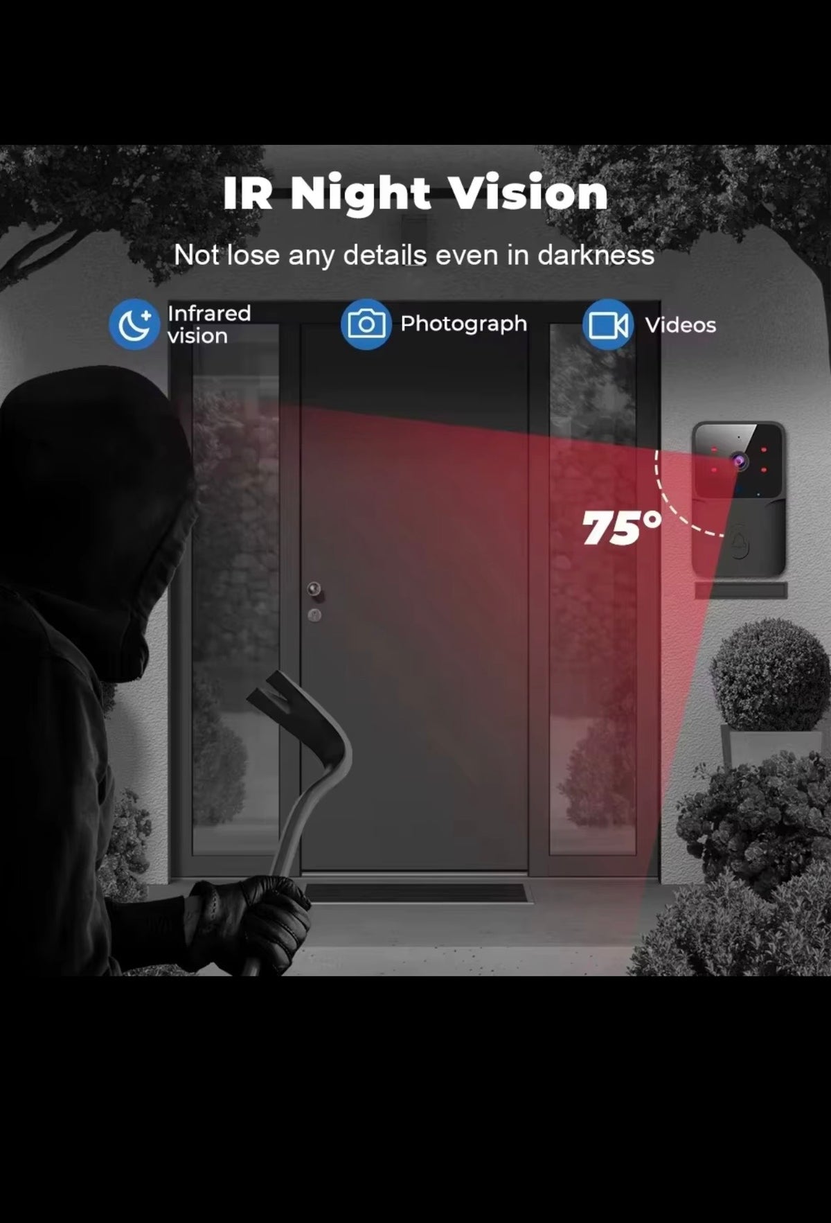 WIFI Video Doorbell Camera Wireless IR Night Vision Smart Home Security HD Door Bell Two Way Intercom Voice Change For Home