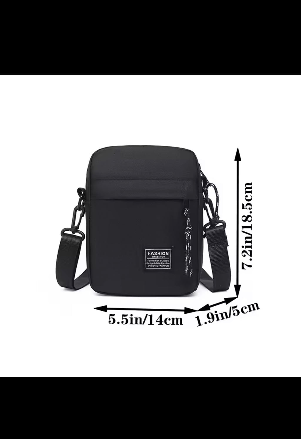 Men's Bag, Available in Single Shoulder or Cross-Body Design, Suitable for Daily Use During School. Made of Nylon Material.
